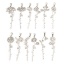 Image de 1 Pièce Pendentifs en 201 Acier Inoxydable Respectueux de la Nature Fleur de Mois de Naissance Argent Mat Creux