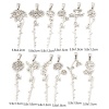 Picture of Eco-friendly 201 Stainless Steel Birth Month Flower Pendants Silver Tone Hollow