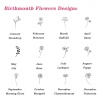 Picture of Eco-friendly 201 Stainless Steel Birth Month Flower Pendants Silver Tone Hollow