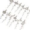 Picture of Eco-friendly 201 Stainless Steel Birth Month Flower Pendants Silver Tone Hollow
