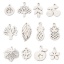Image de 2 Pcs Breloques en 304 Acier Inoxydable Ciselé Argent Mat Polissage Double Face