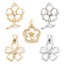 Picture of Eco-friendly Natural Shell & Brass Charms Real Gold Plated Flower