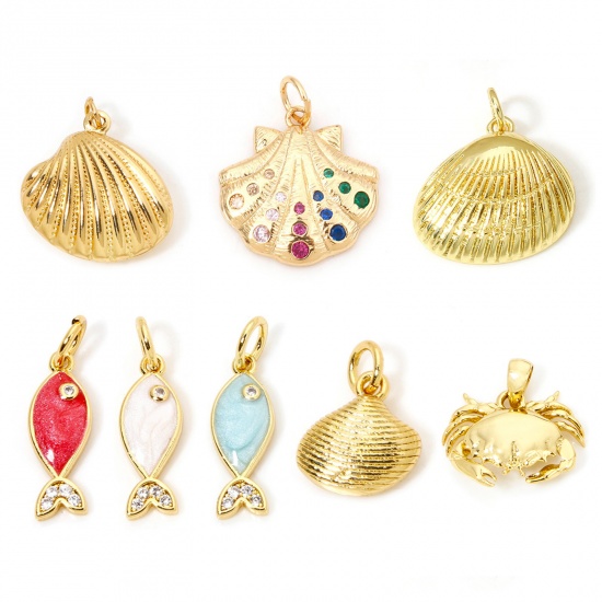 Picture of Eco-friendly Brass Charms 18K Real Gold Plated