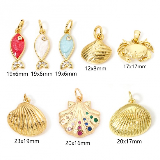 Picture of Eco-friendly Brass Charms 18K Real Gold Plated