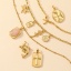 Picture of Vacuum Plating 304 Stainless Steel Casting Charm Pendant Gold Plated