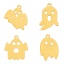 Immagine di 2 Pz Placcatura Sottovuoto 201 Acciaio Inossidabile Carino Ciondoli Halloween Fantasma Multicolore Filigrana