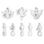 Bild von 2 Stück 304 Edelstahl Charms Silberfarbe