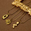 Picture of Vacuum Plating 304 Stainless Steel West Cowboy Charms Gold Plated Bull Head/ Cow Head Carved Pattern