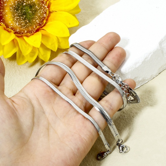 Immagine di 1 Piece 304 Stainless Steel Flat Snake Chain Bracelets