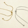 Bild von 1 Strang 304 Edelstahl Schlangenkette Kette Einstellbare Slider/ Slide Bolo Halskette Schiebe-Halskette 58cm lang