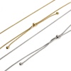 Bild von 1 Strang 304 Edelstahl Schlangenkette Kette Einstellbare Slider/ Slide Bolo Halskette Schiebe-Halskette 58cm lang