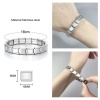Picture of 5 PCs 304 Stainless Steel Italian Charm Links For DIY Bracelet Jewelry Making Gold Plated & Silver Tone Rectangle Initial Alphabet/ Capital Letter 10mm x 9mm