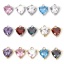 Immagine di 1 Pz 304 Acciaio Inossidabile Ciondoli Cuore Zircone Intarsiato 11.5mm x 9.5mm