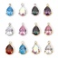 Immagine di 1 Pz 304 Acciaio Inossidabile Ciondoli Goccia Zircone Intarsiato 13mm x 8mm