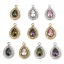 Immagine di 1 Pz 304 Acciaio Inossidabile Ciondoli Goccia Micro Spianare Multicolore Cubic Zirconiae 13.5mm x 9mm