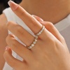 Bild von 1 Stück Vakuumbeschichtung Stilvoll Ins Stil 18K Gold Plattiert Bunt 304 Edelstahl Offen Herz Emaille Ring Für Frauen Party