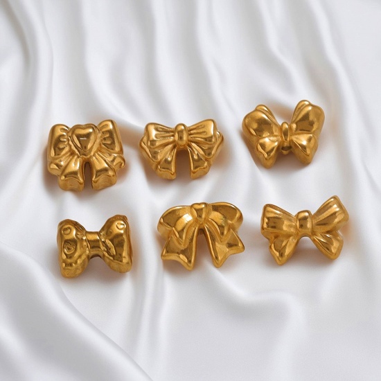 Picture of 304 Stainless Steel Charms Bowknot 3D