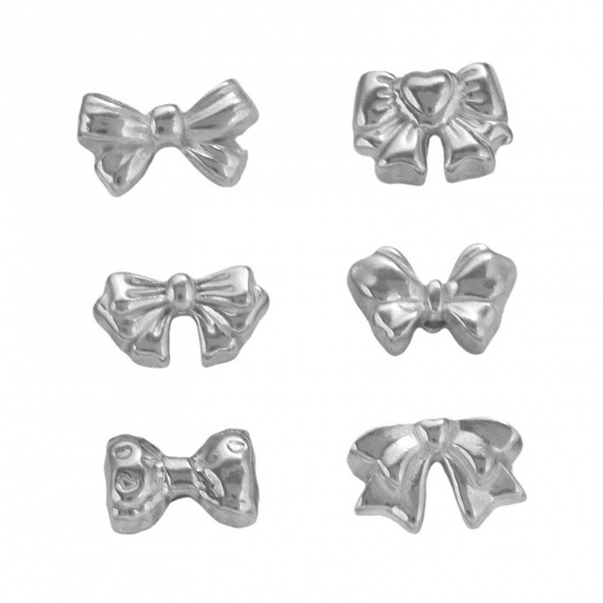 Picture of 304 Stainless Steel Charms Bowknot 3D