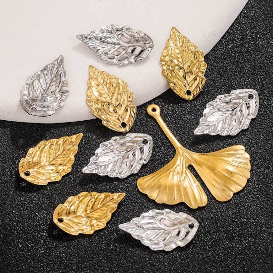 Picture of 304 Stainless Steel Charms Leaf