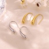 Picture of Eco-friendly Stylish Ins Style Multicolor 304 Stainless Steel Drop Smooth Blank Earrings For Women Party