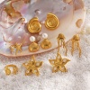Picture of Vacuum Plating Simple & Casual Ocean Jewelry 18K Gold Plated 304 Stainless Steel Shell Earrings For Women Party