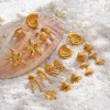 Picture of Vacuum Plating Simple & Casual Ocean Jewelry 18K Gold Plated 304 Stainless Steel Shell Earrings For Women Party