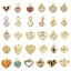 Picture of Eco-friendly Brass Valentine's Day Charms 18K Real Gold Plated Heart Micro Pave