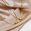 Picture of Eco-friendly Brass Galaxy Beads For DIY Jewelry Making 18K Real Gold Plated Cylinder Star