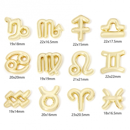 Picture of Eco-friendly Brass Charms 18K Real Gold Plated Zodiac Constellation