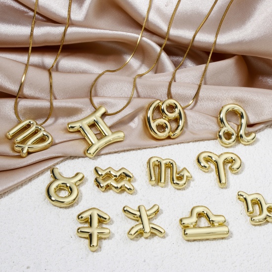 Picture of Eco-friendly Brass Charms 18K Real Gold Plated Zodiac Constellation