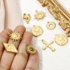 Picture of Vacuum Plating 304 Stainless Steel Simple Charms Gold Plated Circle Ring Stripe