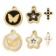 Picture of Vacuum Plating 304 Stainless Steel Religious Charms Gold Plated Multicolor Cross Round Enamel