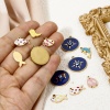 Picture of Vacuum Plating 304 Stainless Steel Ocean Jewelry Charms Gold Plated Multicolor Fish Animal Enamel