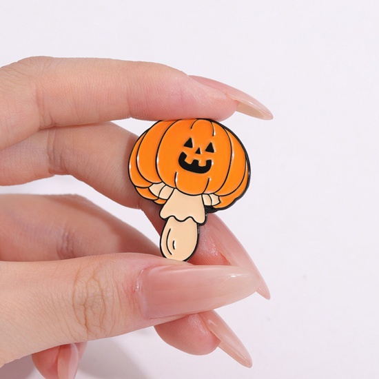 Immagine di 1 Pz Carino Spilla Fungo Halloween Fantasma Smalto