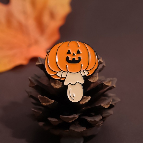 Immagine di 1 Pz Carino Spilla Fungo Halloween Fantasma Smalto