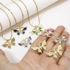 Picture of Eco-friendly Brass Insect Charms 18K Real Gold Plated Multicolor Butterfly Animal Enamel