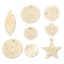 Immagine di 5 Pz Ecologico Ottone Geometrico Ciondoli 14K Vero Oro Placcato Polvere di Stelle