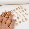 Bild von 1 Stück Umweltfreundlich Messing Charm-Anhänger 14K Echtgold plattiert Großbuchstaben Micro Pave Klar Zirkonia