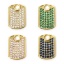 Immagine di 1 Pz Ecologico Ottone Geometrico Ciondoli Rettangolo 18K Vero Oro Placcato Micro Spianare 18mm x 12mm