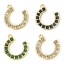 Immagine di 1 Pz Ecologico Ottone Cowboy dell'Ovest Ciondoli Ferro di Cavallo 18K Vero Oro Placcato Micro Spianare 20mm x 20mm