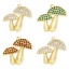 Immagine di 1 Pz Ecologico Ottone Ciondoli Fungo 18K Vero Oro Placcato Micro Spianare 26mm x 25mm