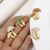 Immagine di 1 Pz Ecologico Ottone Ciondoli Fungo 18K Vero Oro Placcato Micro Spianare 26mm x 25mm
