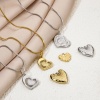 Picture of Vacuum Plating 304 Stainless Steel Valentine's Day Charms Multicolor Heart
