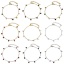 Picture of 304 Stainless Steel Link Cable Chain Anklet Multicolor Rhinestone 22cm(8.7") long