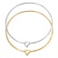 Picture of 304 Stainless Steel Collar Neck Ring Necklace For DIY Jewelry Making Round Heart 45cm(17.7") long, Chain Size: 4mm