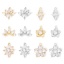 Imagen de 1 Unidad Respetuoso del Medio Ambiente Latón Colgantes Flor Oro Real Chapado Transparente Rhinestone