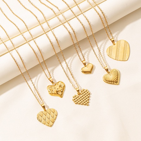 304 Stainless Steel Valentine's Day Link Cable Chain Pendant Necklace Heart 40cm(15.7") long