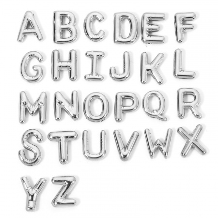 2 個 エコフレンドリー 304ステンレス鋼 チャーム シルバートーン キャピタルレター 文字「 A-Z 」