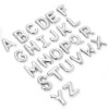 2 個 エコフレンドリー 304ステンレス鋼 チャーム シルバートーン キャピタルレター 文字「 A-Z 」 の画像