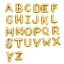 Immagine di 2 Pz Placcatura Sottovuoto Ecologica 304 Acciaio Inossidabile Ciondoli Placcato Oro 18K Lettera Maiuscola Messaggio " A-Z "